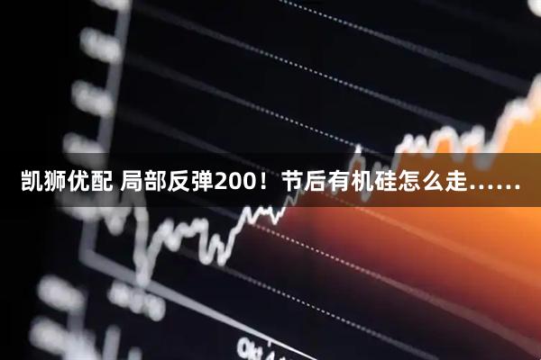 凯狮优配 局部反弹200！节后有机硅怎么走……
