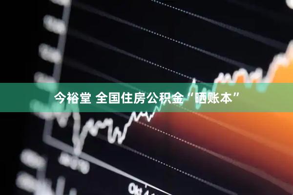 今裕堂 全国住房公积金“晒账本”