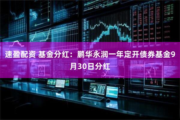 速盈配资 基金分红:鹏华永润一年定开债券基金9月30日分红