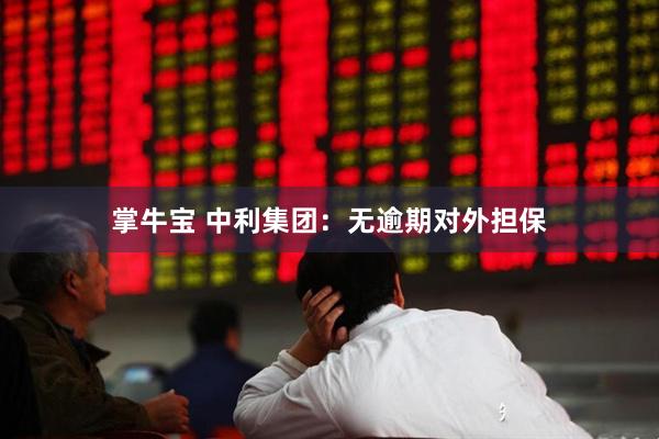掌牛宝 中利集团：无逾期对外担保